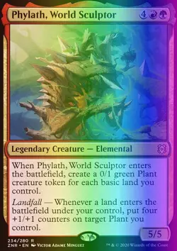 MTG Phylath, World Sculptor (234/493) Zendikar Rising LP FOIL - Image 1