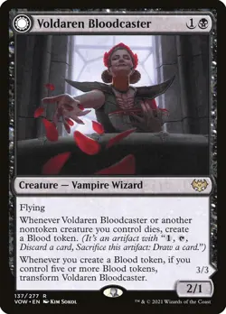 MTG Magic the Gathering Voldaren Bloodcaster (137/596) Innistrad Crimson Vow LP - Image 1