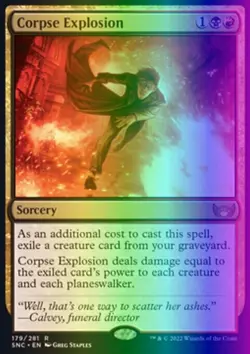 MTG Corpse Explosion (179/547) Streets of New Capenna LP FOIL - Image 1