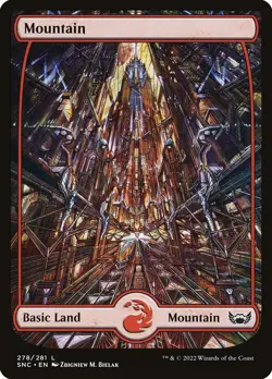 MTG Magic the Gathering Mountain (278/547) Streets of New Capenna LP - Image 1