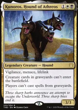 MTG Kunoros, Hound of Athreos (222p/136) Theros Beyond Death Promos LP - Image 1