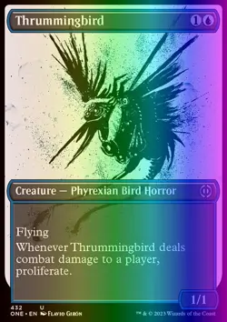 MTG Magic the Gathering Thrummingbird (432/530) Phyrexia All Will Be One NM FOIL - Image 1