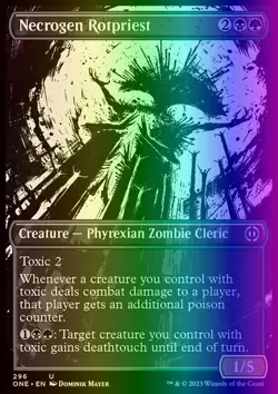 MTG Necrogen Rotpriest (296/530) Phyrexia All Will Be One LP FOIL - Image 1