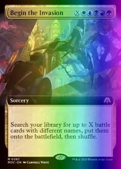 MTG Begin the Invasion (87/542) March of the Machine Commander NM FOIL - Image 1