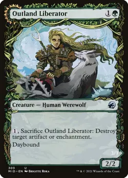 MTG Magic the Gathering Outland Liberator (303/553) Innistrad Midnight Hunt NM - Image 1