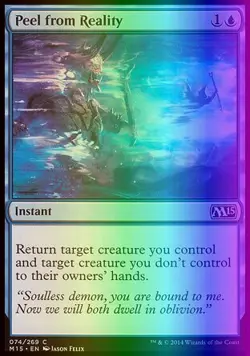 MTG Magic the Gathering Peel from Reality (74/298) Magic 2015 LP FOIL - Image 1