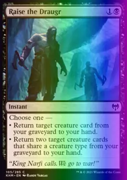 MTG Magic the Gathering Raise the Draugr (105/551) Kaldheim LP FOIL - Image 1