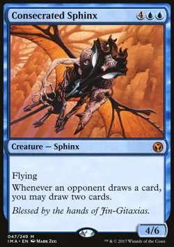 MTG Magic the Gathering Consecrated Sphinx (47/256) Iconic Masters NM - Image 1