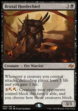 MTG Magic the Gathering Brutal Hordechief (64/189) Fate Reforged LP - Image 1