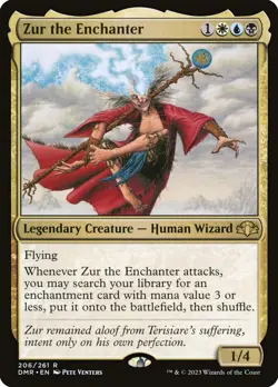 MTG Magic the Gathering Zur the Enchanter (206/520) Dominaria Remastered NM - Image 1