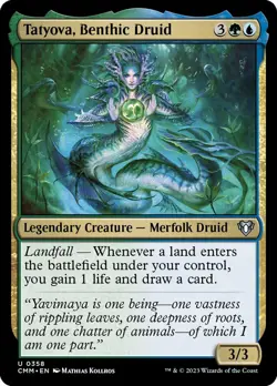 MTG Magic the Gathering Tatyova, Benthic Druid (358/1173) Commander Masters NM - Image 1