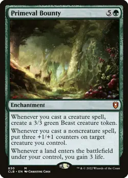 MTG Primeval Bounty (830/1080) Commander Legends Battle for Baldur's Gate LP - Image 1