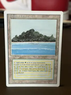 Tropical Island Dual Land (Revised Edition) Magic the Gathering MTG 1994 Rare NM - Image 1