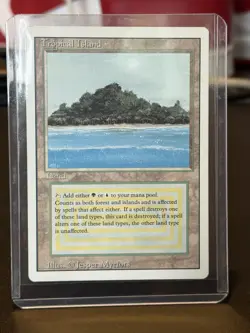 Tropical Island Dual Land (Revised Edition) Magic the Gathering MTG 1994 Rare NM - Image 3
