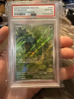 2023 Pokemon Bulbasaur Illustration Rare #166/165 Scarlet & Violet 151 PSA 10 - Image 1