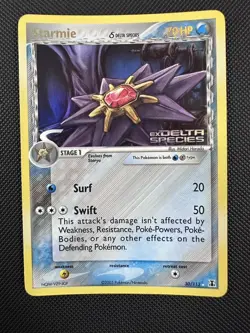 Pokemon TCG Starmie Reverse Holo EX Delta Species 30/113 NM - Image 1