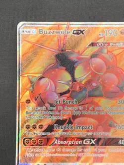 Pokemon TCG Buzzwole GX Holo Secret Rare 104/111 Crimson Invasion Lightly Played - Image 2