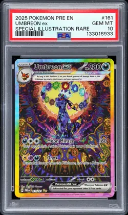 2025 POKEMON PRE EN-PRISMATIC EVOLUTIONS #161 UMBREON EX PSA 10 - Image 1