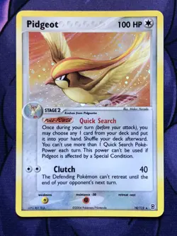 Pidgeot 10/112 - EX FireRed & LeafGreen - Holo Rare - Vintage 2004 Pokemon NM LP - Image 1
