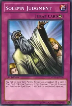 Solemn Judgment SDLS-EN038 1st Common Heavy Play Yu-Gi-Oh DNA GAMES - Image 1