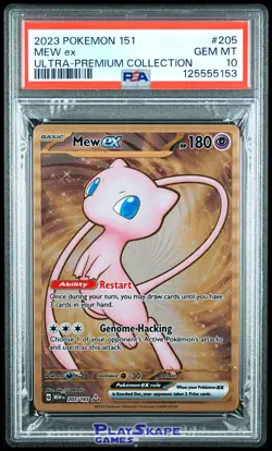 Pokemon Card PSA 10 Mew ex 205/165 151 Gold Metal UPC Promo Holo 2023 - Image 1