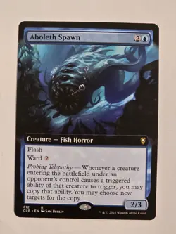 Aboleth Spawn 612 R Reg Extended Art Baldur's Gate CLB MTG NM Never Played - Image 1