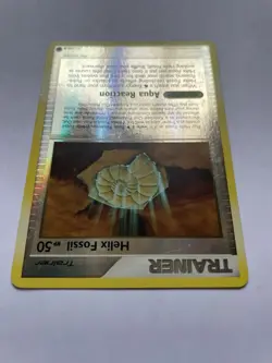 Helix Fossil 91/100 LP-Damaged Reverse Holo Common Majestic Dawn Pokemon TCG - Image 3