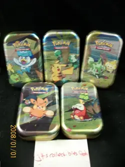 Pokemon Paldea Friends Mini Tin Set 5 CCG Pikachu 2 TCG Boosters/Tin Fac Sealed - Image 1