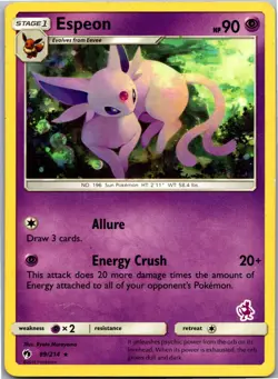 Espeon - 89/214 (Mewtwo Stamped) - Battle Academy 089/214 - Promo - NM Pokemon T - Image 1