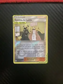 Cynthia & Caitlin 189/236 2019 S&M Cosmic Eclipse Pokemon Card Reverse Holo NM - Image 1