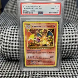 Pokemon TCG Charizard Evolutions Holo Rare Card 2016 11/108 PSA 8 ! - Image 1