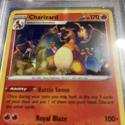 2020 Pokemon Vivid Voltage Charizard Holo Cracked Ice #025/185 PSA 10 - Image 3