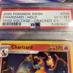 2020 Pokemon Vivid Voltage Charizard Holo Cracked Ice #025/185 PSA 10 - Image 4