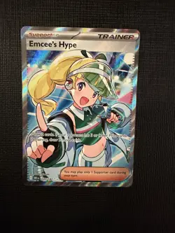 Emcee's Hype 220/182 Ultra Rare SV10: Destined Rivals Pokemon TCG NM - Image 1