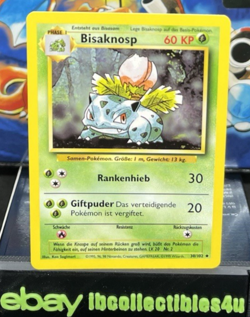 Bisaknosp (Ivysaur) 30/102 Base Set Uncommon German Pokemon Card TCG 1999 NM F/S - Image 1