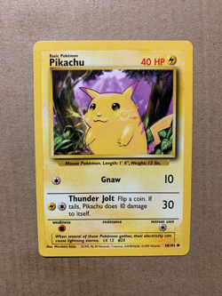 Pikachu 59/102 Base Set - Common Pokemon Card - EXCELLENT - Image 1