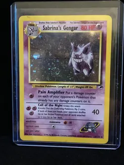 2000 Pokemon Gym Heroes Sabrina's Gengar Holo #14/132 - Rare Swirl - Image 4