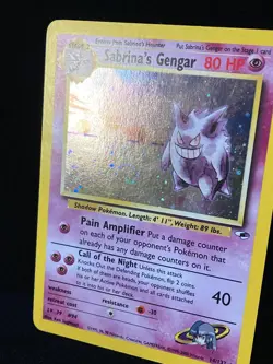 2000 Pokemon Gym Heroes Sabrina's Gengar Holo #14/132 - Rare Swirl - Image 5