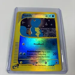 Pokemon Squirtle Card 132/165 Expedition Base Set Reverse Holo - Image 2