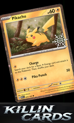 Pikachu - 025/165 (Holiday Calendar) 025/165 Pokemon Common Miscellaneous Cards - Image 1