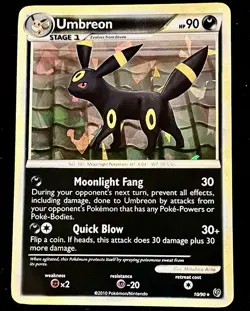 Pokemon Umbreon 10/90 Cracked Ice Holo - HGSS Undaunted Theme Deck - EX - Image 1