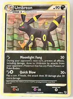 Pokemon Umbreon 10/90 Cracked Ice Holo - HGSS Undaunted Theme Deck - EX - Image 2