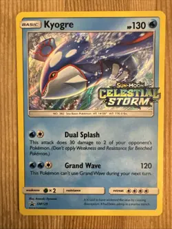 Kyogre - SM129 - Pokemon Sun & Moon Promo Prerelease Holo Rare Card NM - Image 1
