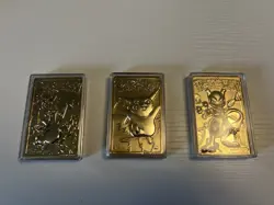 1999 Burger King Pokemon Gold Card Charizard , Pikachu , Mewtwo - Image 3