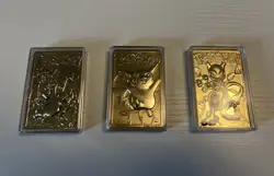 1999 Burger King Pokemon Gold Card Charizard , Pikachu , Mewtwo - Image 4