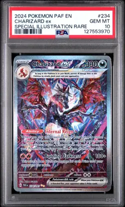 POKEMON PSA 10 2024 SV Paldean Fates Charizard ex 234/091 SIR *3970 - Image 1