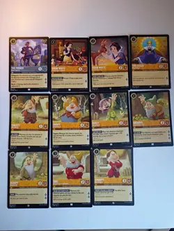 Disney Lorcana Snow White Lot (11) Common Cards Rise Of The Floodborn - Image 1