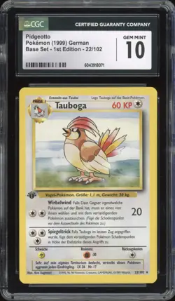 1999 Pokemon GERMAN 1st Edition Base Set 14 Cards Lot CGC 10 GEM MINT - Image 3