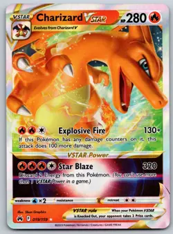 Charizard VSTAR 019/159 Crown Zenith NM Pokemon Card TCG - Image 1