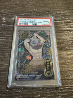 2021 Demon Slayer: Stained Glass Cards Inosuke Hashibira Stn.Glass PSA 10 - Image 1